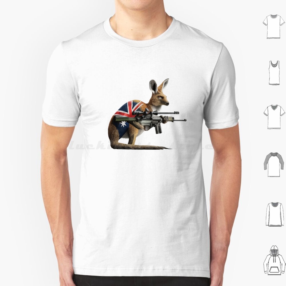 Military Shirt Men - Armée australienne pelle t-shirt coton hommes