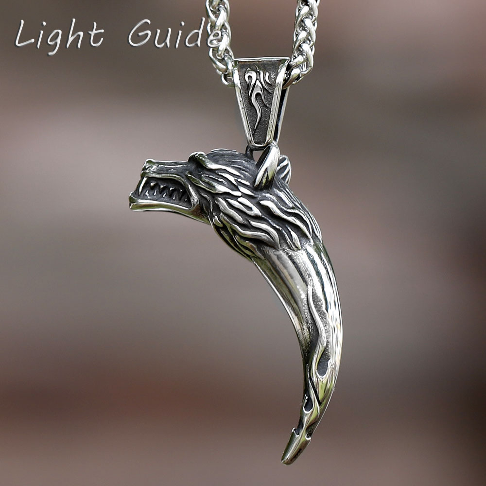 Men'S Fashion Guide - Nouveau Collier Pendentif Tête de Loup
