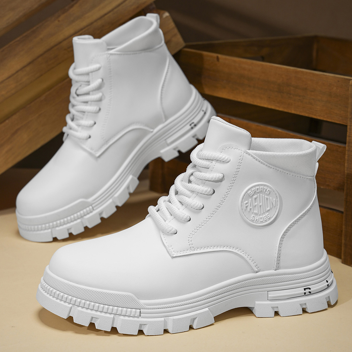 Men'S Fashion For 45 Years Old - Bottes de moto blanches toutes saisons