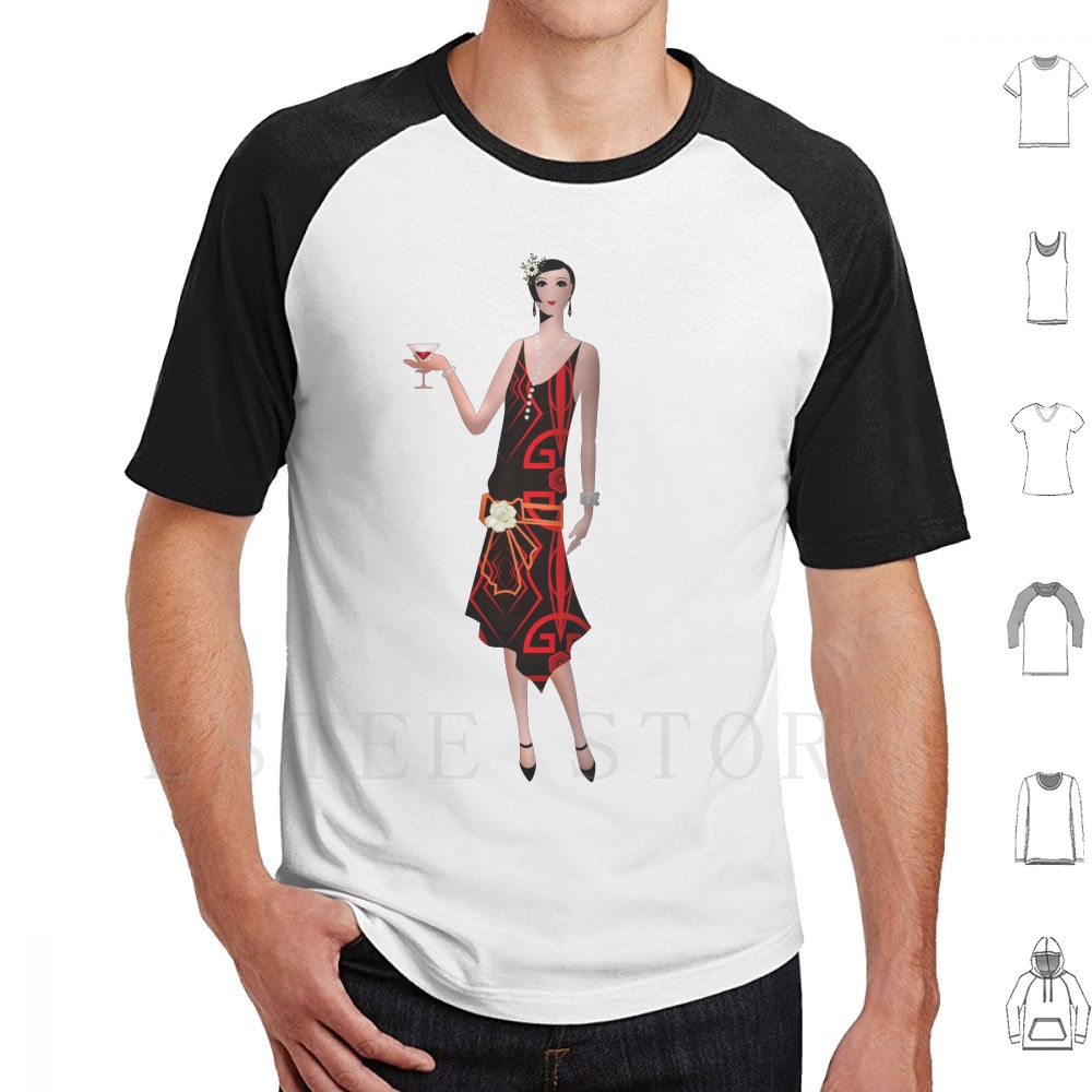 Mens Fashion In The 1920S - Gatsby Flapper-1920s Vintage mode t-shirt coton