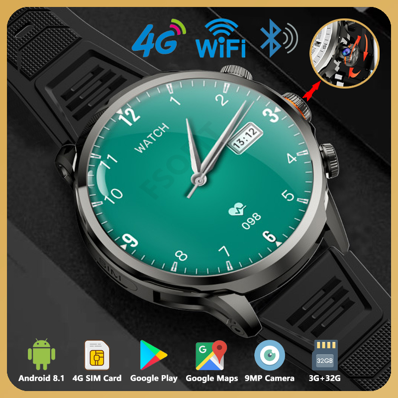 Men'S Fashion App - Montre intelligente Android réseau 4G 180
