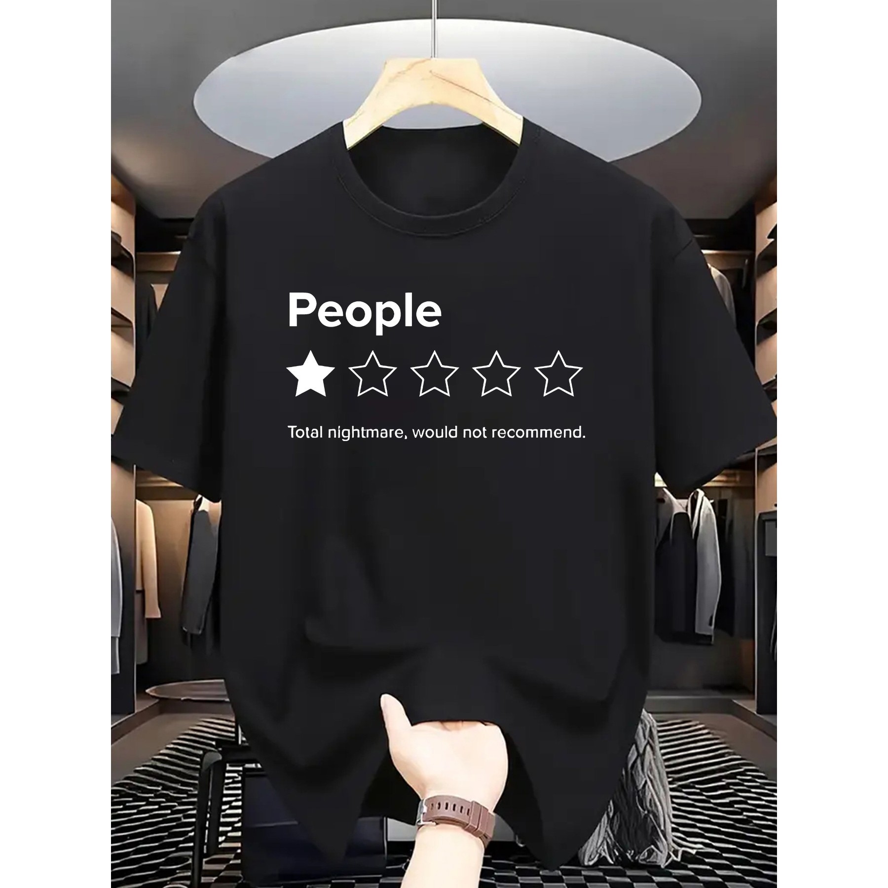 Men'S Fashion Reviews - T-shirt graphique imprimé pour hommes, décontracté,