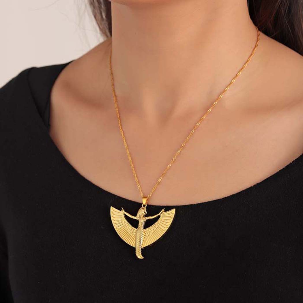 Men Fashion Egypt - QIAMSettlement-Collier pendentif de déesse éma enne