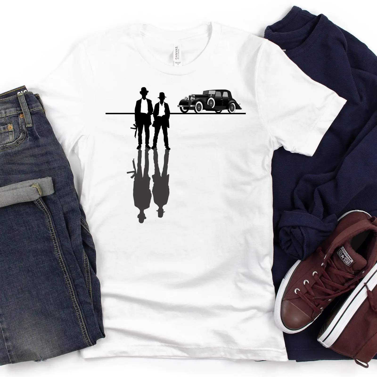 Mens Fashion In The 1920S - T-shirt vintage années 20 style gangster,