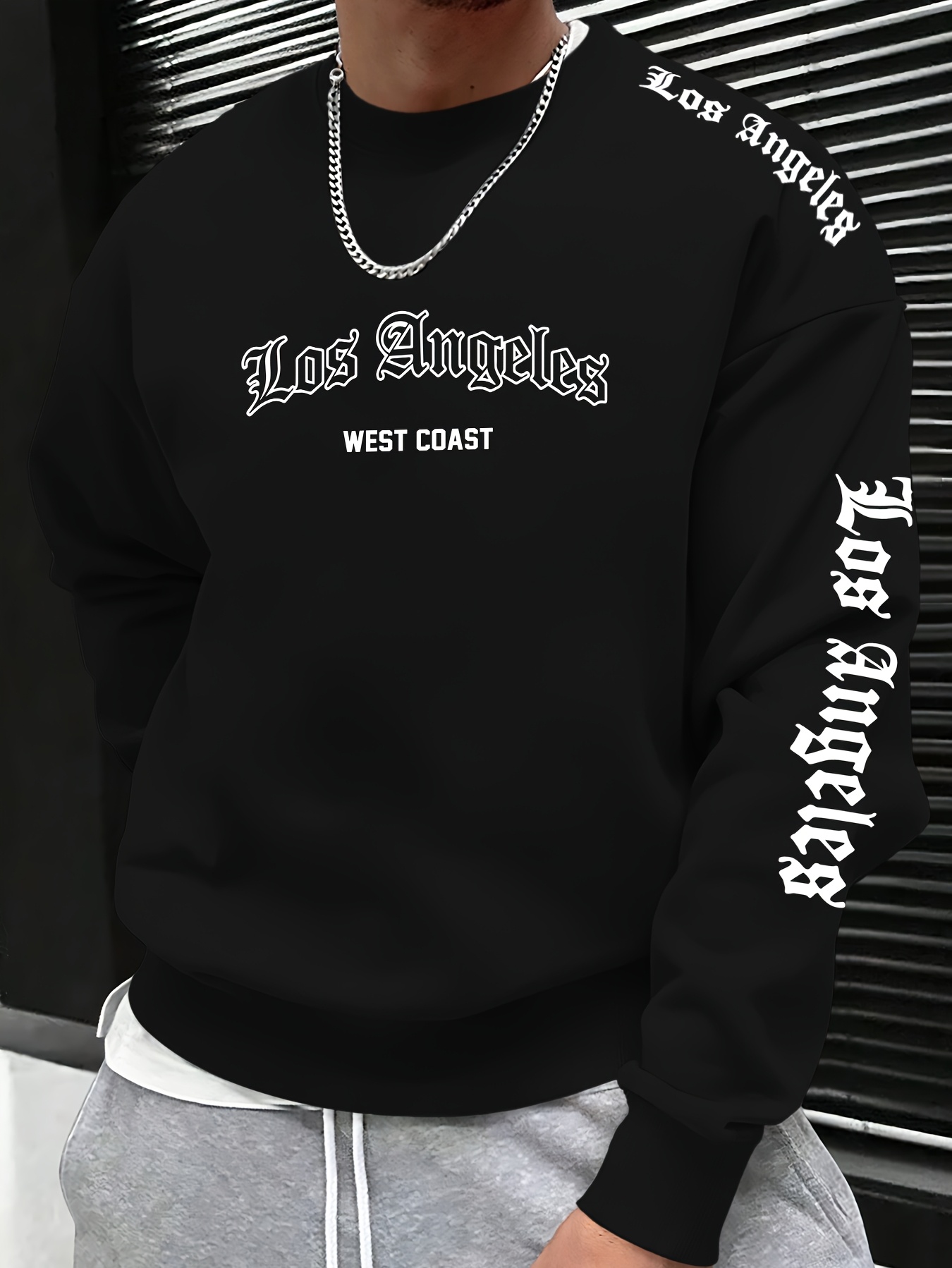 Men'S Tops Fashion - Sweat-shirt à col rond pour homme