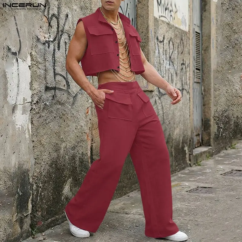 Mens Fashion Ideas - INCERUN Ensembles Homme – Haut Court