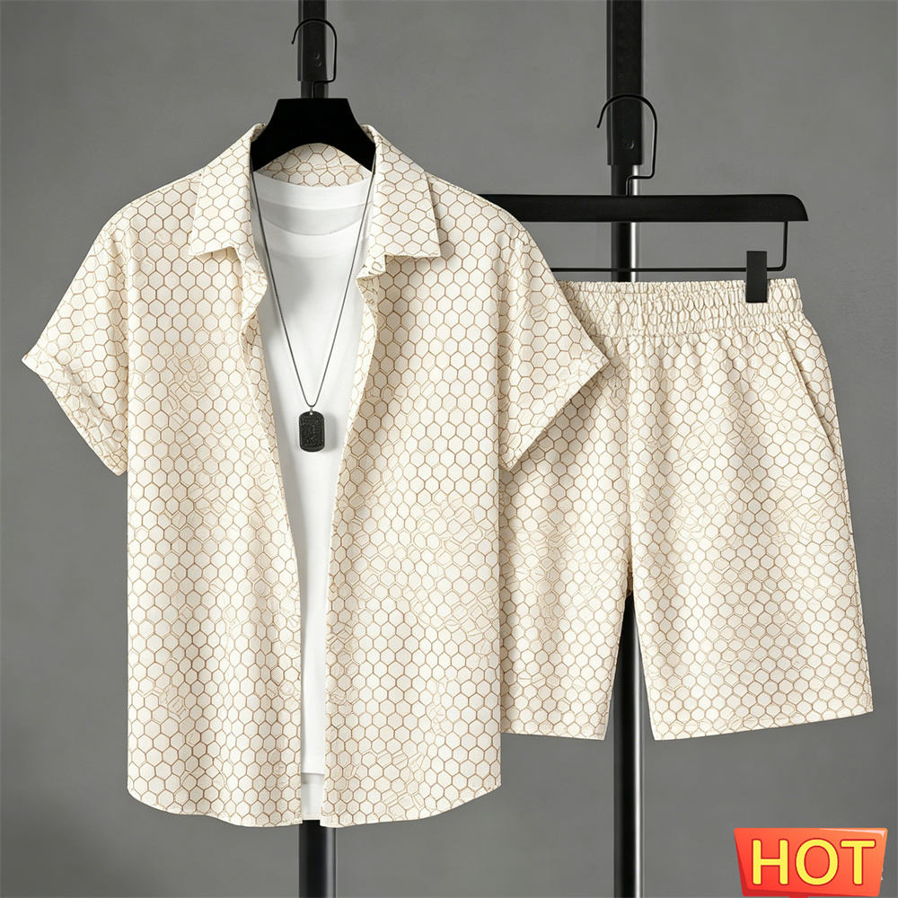 Mens Fashion Ideas - Ensemble Chemise Homme Été Dégradé et