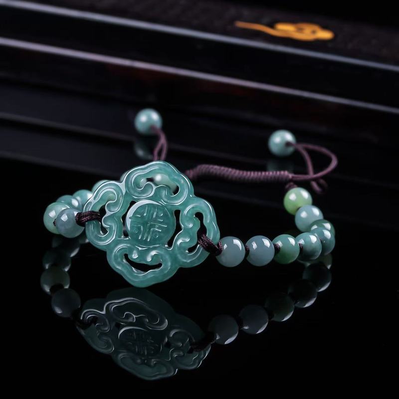 Men'S Fashion Jewelry Bracelets - Bracelet en jadéite naturelle de qualité