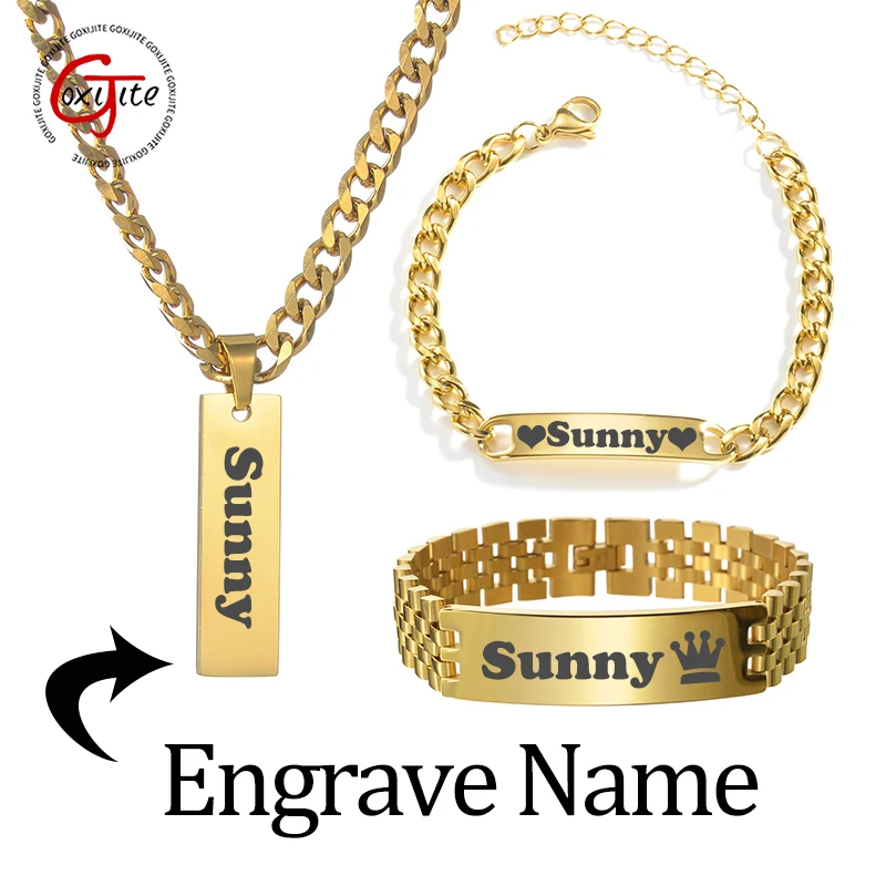 Men'S Fashion Jewelry Bracelets - Goxijite – collier avec nom gravé