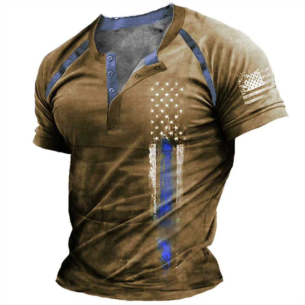 Mens Fashion Ideas - T-shirt décontracté pour homme à col