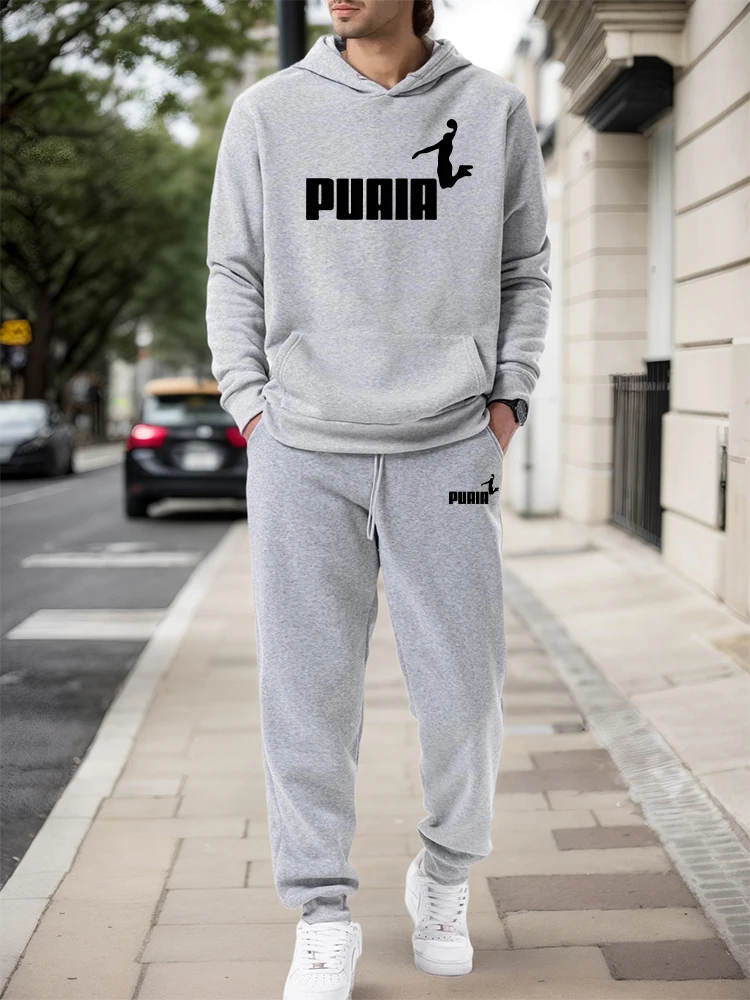 Men'S Winter Fashion - Ensemble Homme/Haut à Capuche/Pantalon 2026 Automne