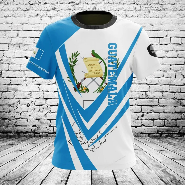 Men'S Fashion Guatemala - T-shirts graphiques personnalisés drapeau du Guatemala