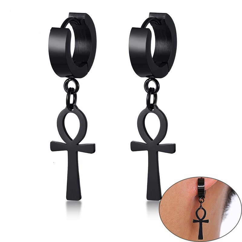 Men Fashion Egypt - WKOUD-Boucles d'oreilles croix éma enne Ankh
