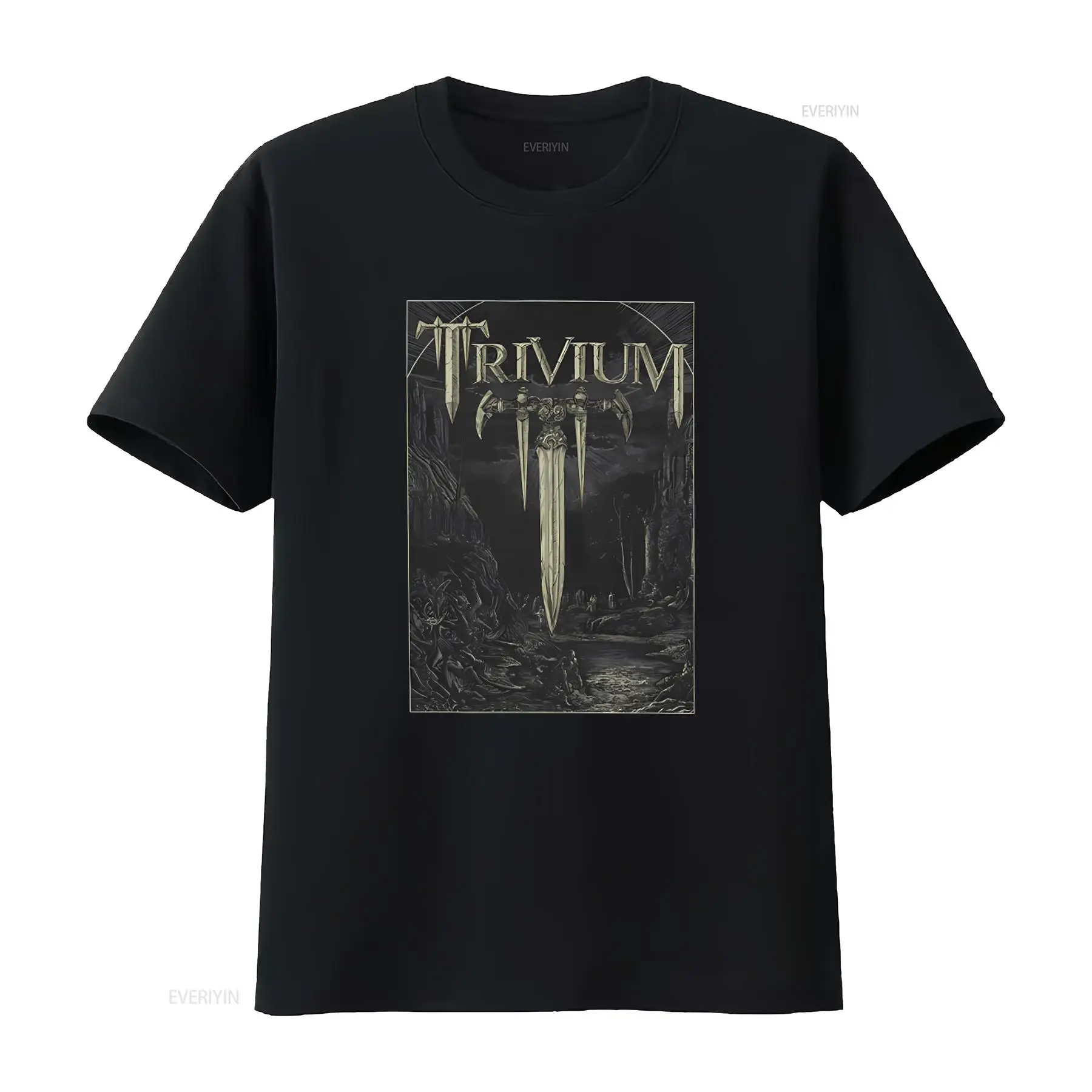 Men'S Fashion Xxl - Trivium Battle Metal Band T-shirt officiel