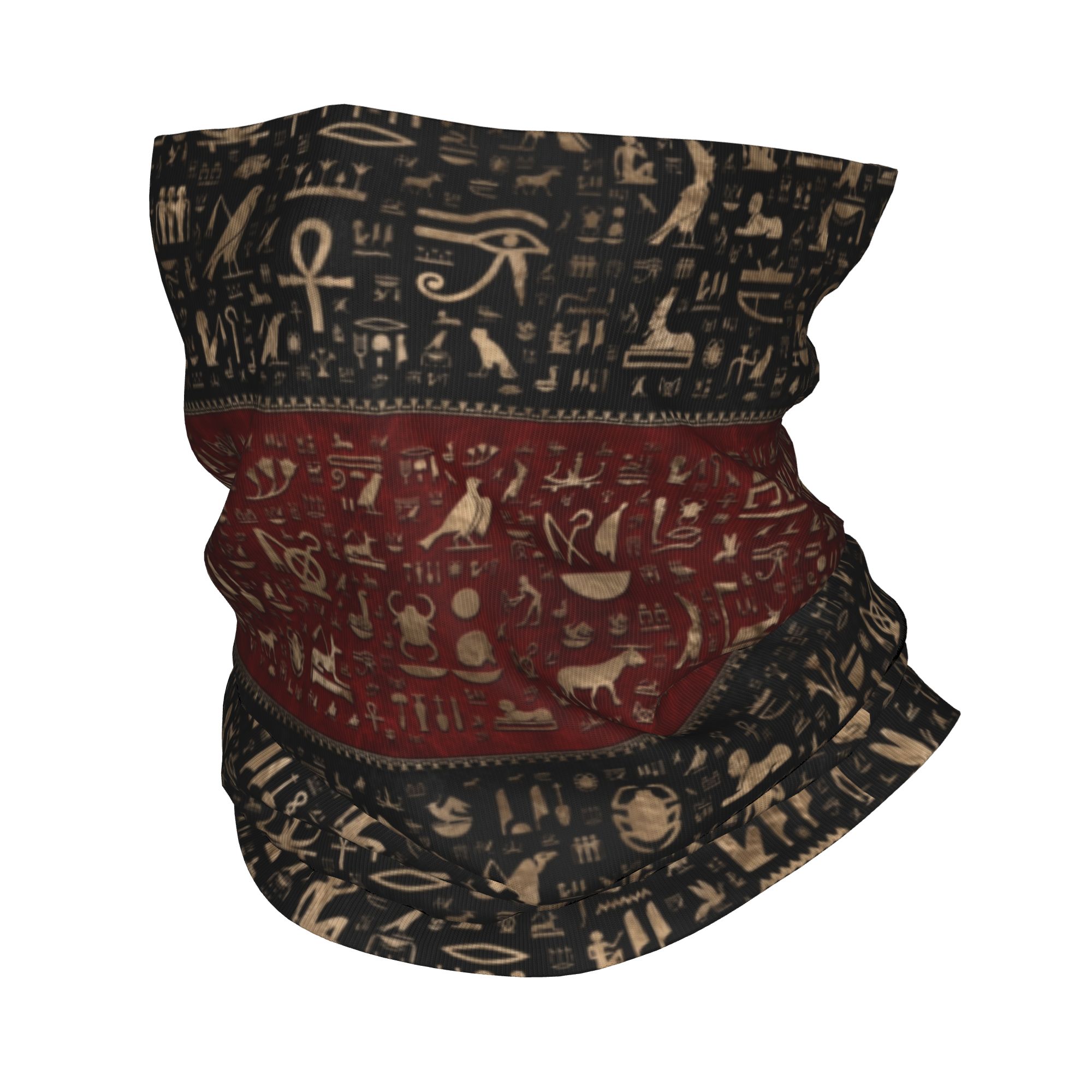Men Fashion Egypt - Bandana Cache-Cou aux Hiéroglyphes Égyptiens Anciens
