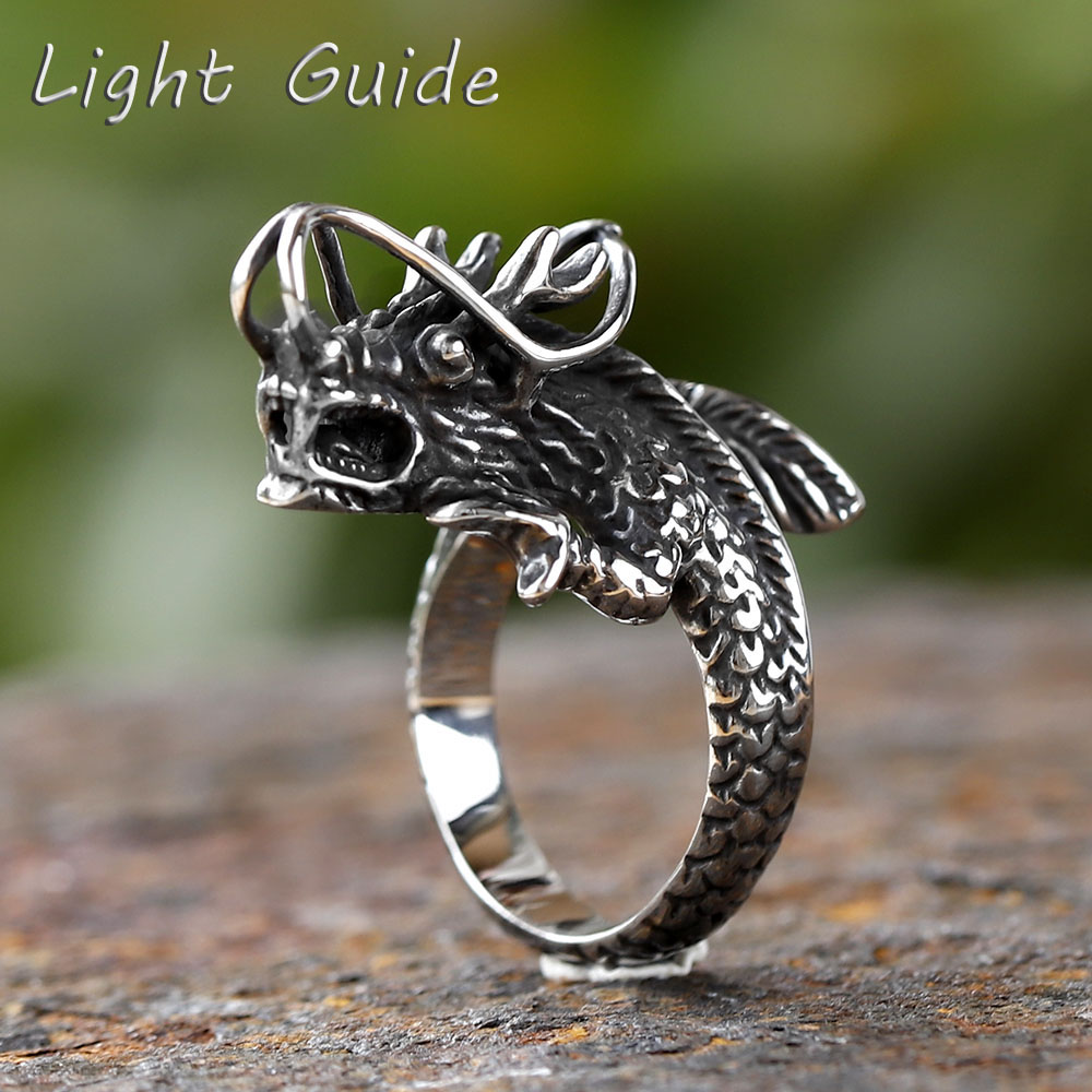 Men'S Fashion Guide - SION L-Bague colonne vertébrale vintage créative