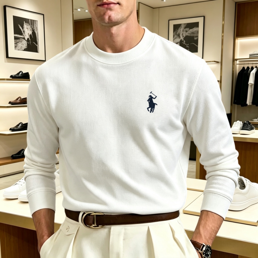 Men'S Winter Fashion - T-shirt à manches longues et col