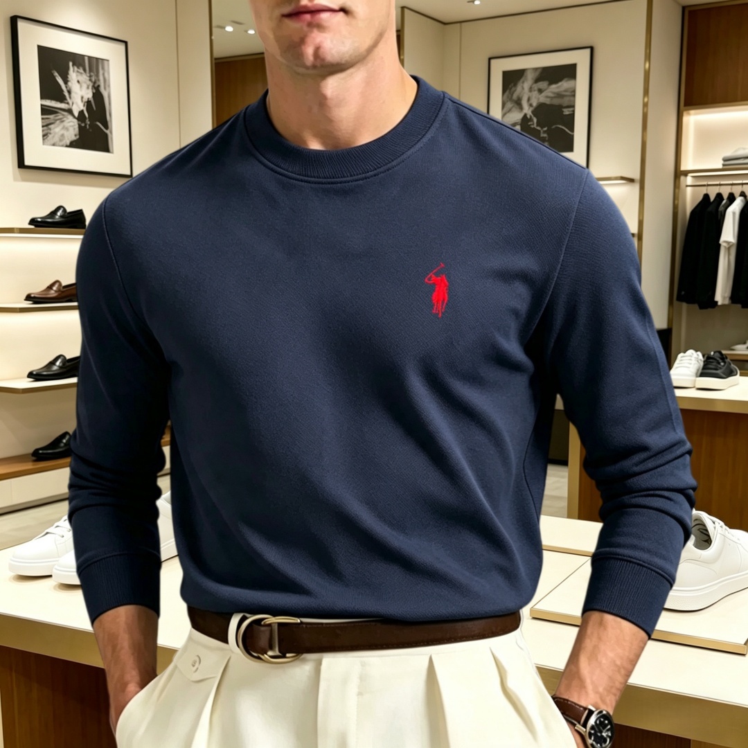 Men'S Winter Fashion - T-shirt à manches longues et col