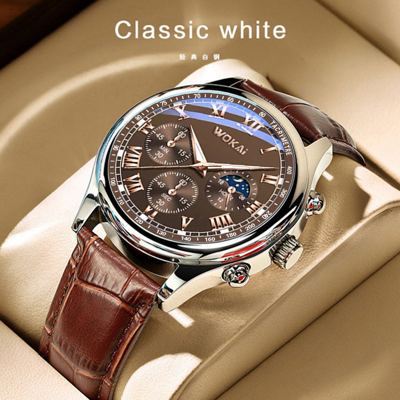 WOKAI – montre marron pour hom - Men'S Fashion Quartz Watch Wokai avis et prix