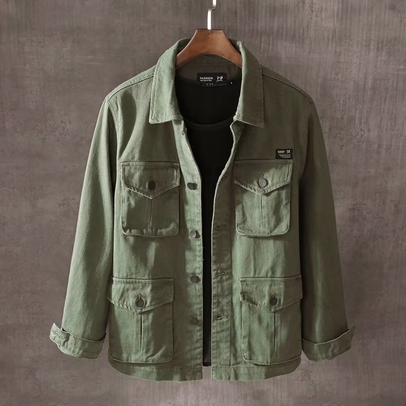 Veste ample décontractée pour  - Mens Fashion Denim Jacket avis et prix