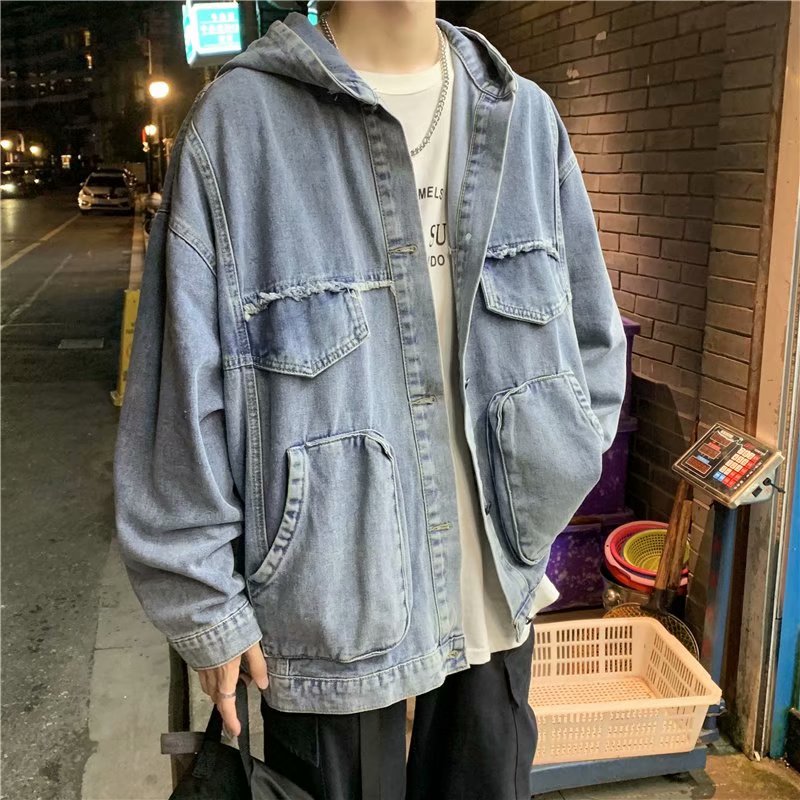 Hommes solide vêtements printe - Mens Fashion Denim Jacket avis et prix