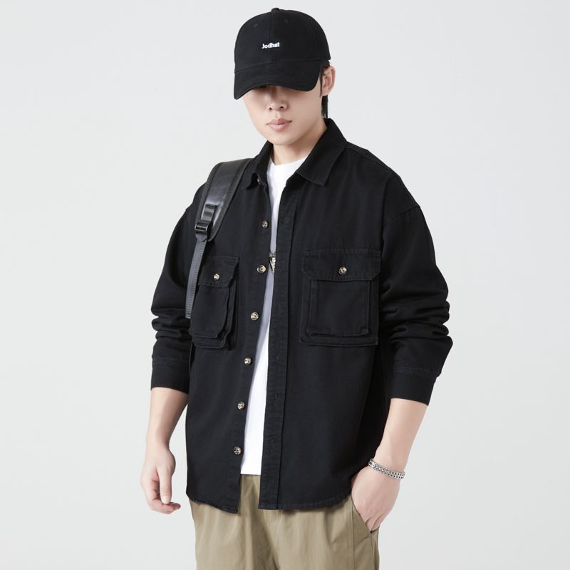 Chemises d'outillage en pur co - Mens Fashion Denim Jacket avis et prix