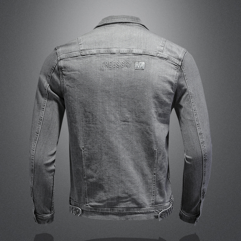 Veste en jean à boutonnage sim - Mens Fashion Denim Jacket avis et prix