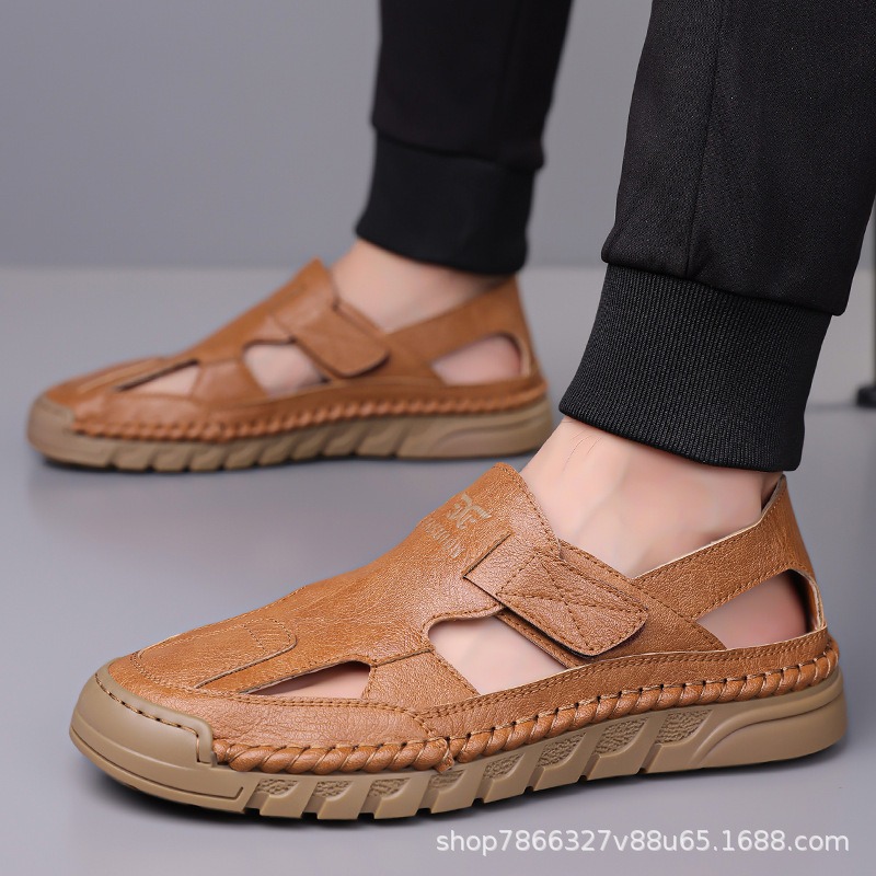 Sandales en cuir perforées pou - Men'S Fashion Online avis et prix