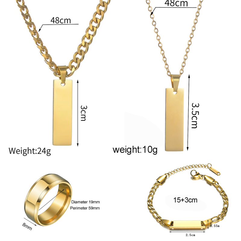 JOEngrave-Ensemble de bijoux o - Men'S Fashion Jewelry Bracelets avis et prix