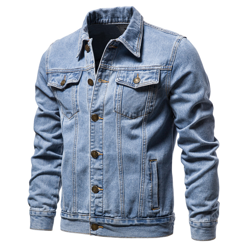 2025 automne Hommes solide Den - Mens Fashion Denim Jacket avis et prix
