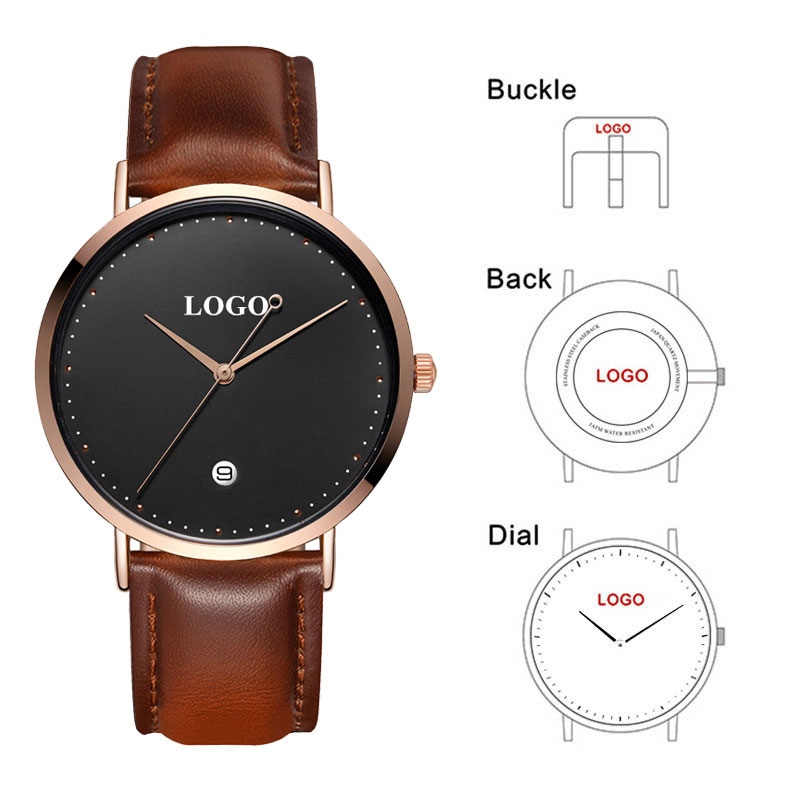 Montre-bracelet personnalisée  - Men'S Fashion Logo avis et prix