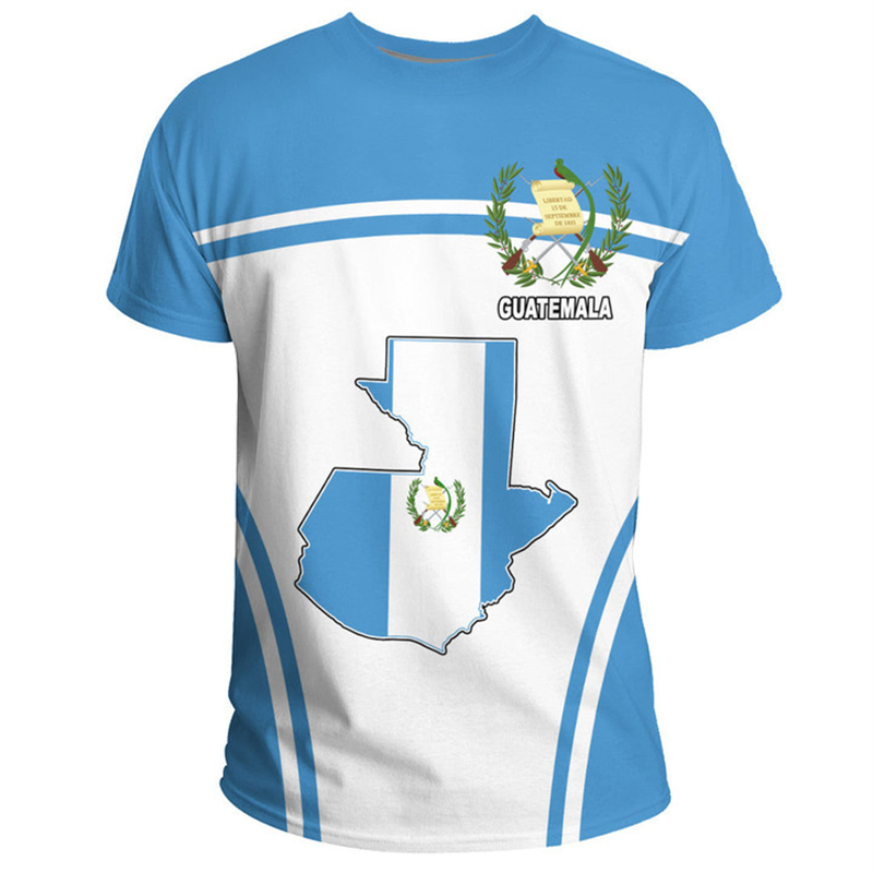 T-shirt imprimé en 3D de carte - Men'S Fashion Guatemala avis et prix