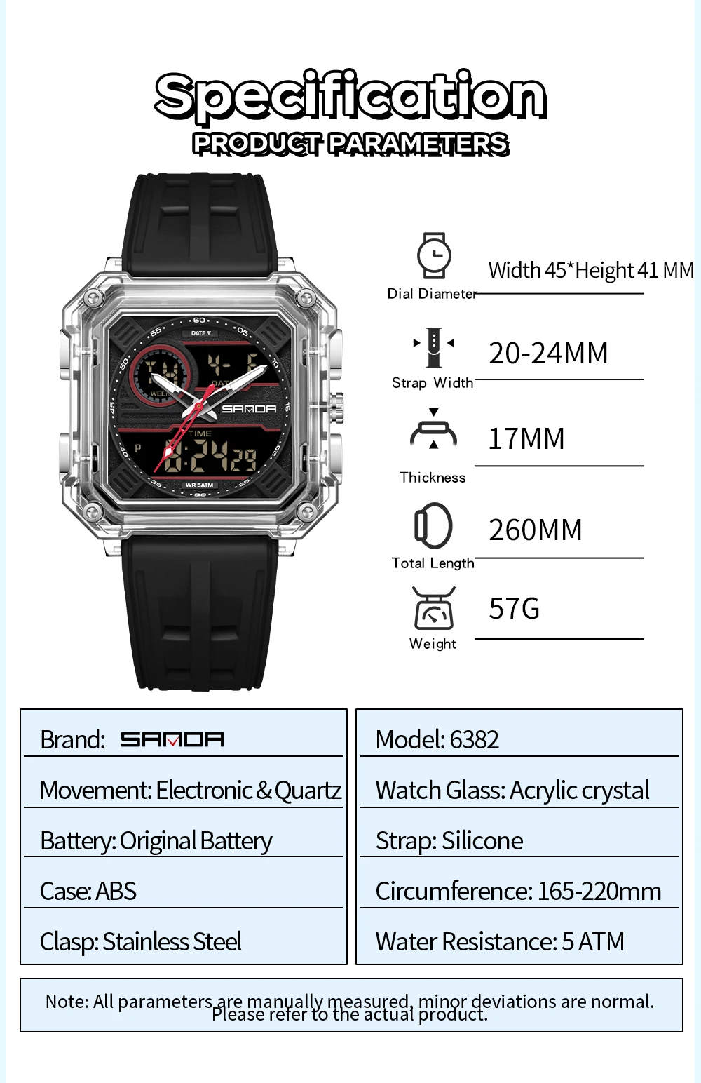 Montre-bracelet à quartz SANDA - Men'S Fashion Week 2026 avis et prix