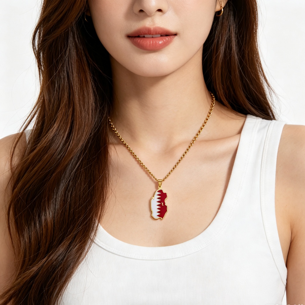 Collier Carte du Qatar Goutte  - Men'S Fashion Qatar avis et prix